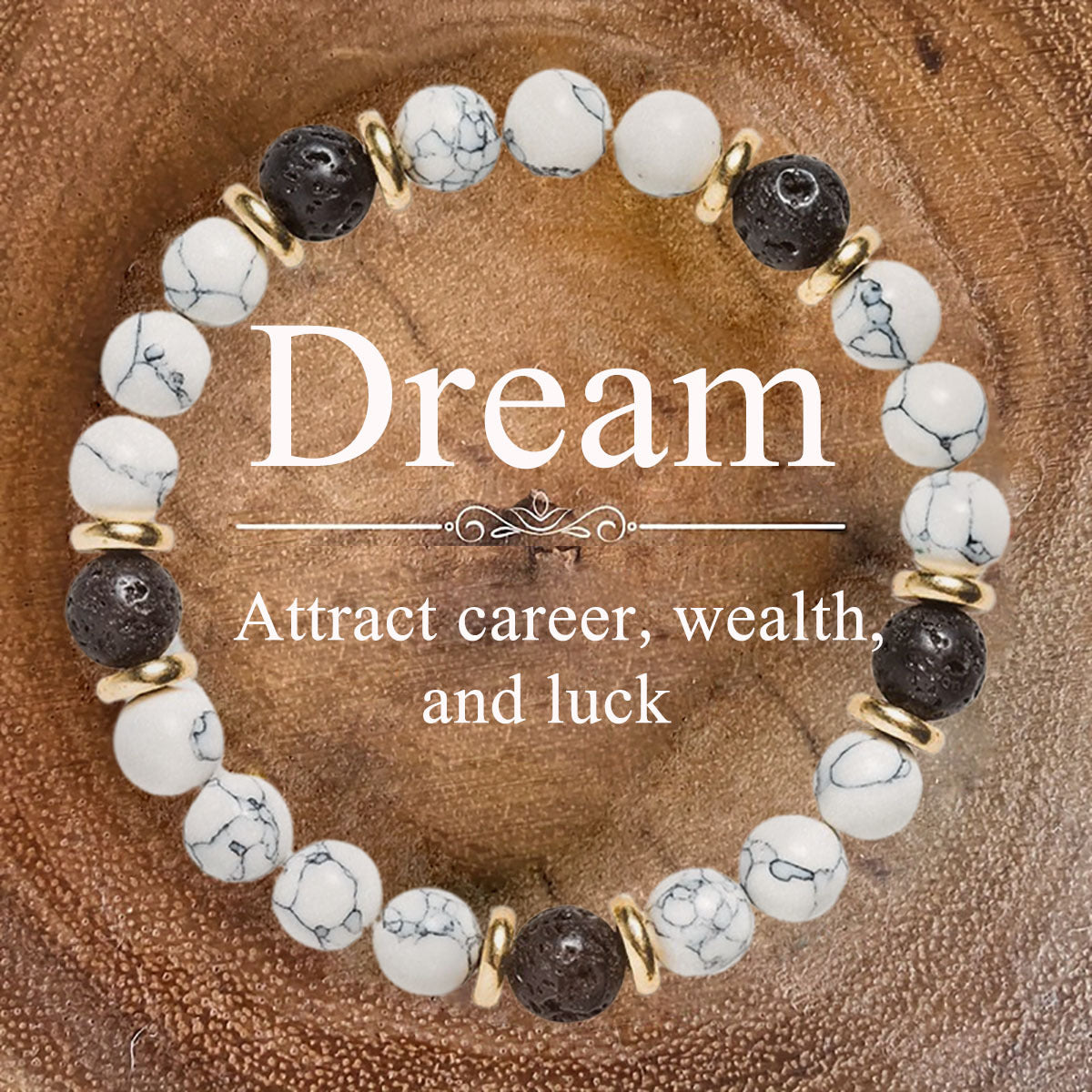 White Turquoise Dream Bracelet - Success & Luck